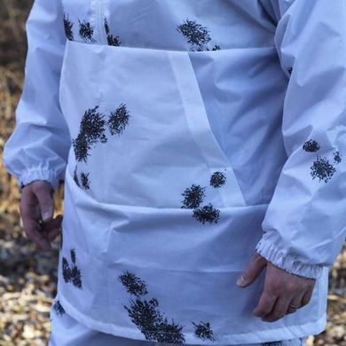 Мужской маскировочный Костюм "Пятно" Куртка + Брюки / Зимний водонепроницаемый Маскхалат белый размер универсальный sd1072bls фото