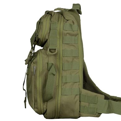 Однолямочный рюкзак Camotec Tactical City Bag Oxford 900D с креплением Molle олива размер 42х26х17 см arm1084bls фото