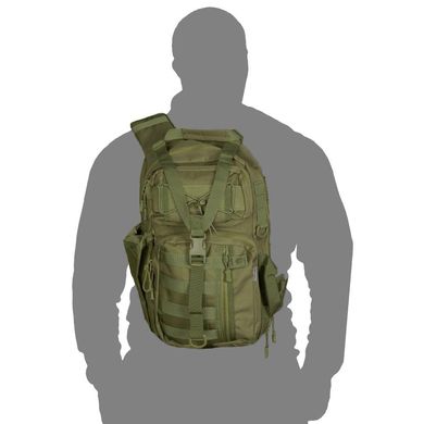 Однолямочный рюкзак Camotec Tactical City Bag Oxford 900D с креплением Molle олива размер 42х26х17 см arm1084bls фото