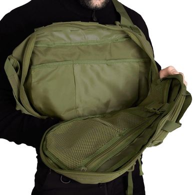 Однолямочный рюкзак Camotec Tactical City Bag Oxford 900D с креплением Molle олива размер 42х26х17 см arm1084bls фото