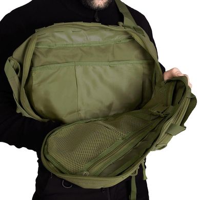 Однолямковий рюкзак Camotec Tactical City Bag Oxford 900D з кріпленням Molle олива розмір 42х26х17 см arm1084bls фото