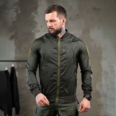 Бомбер Army с принтом на груди и спине олива размер S buy93599bls-S фото