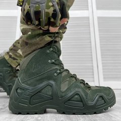 Мужские кожаные Ботинки АК на гибкой полиуретановой подошве / Водонепроницаемые Берцы олива размер 40 15523bls-40 фото