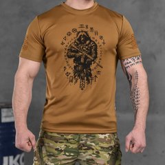 Потовідвідна чоловіча футболка Oblivion tactical Coolmax з принтом "Berserk" койот розмір S buy85879bls-S фото