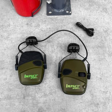 Активні водонепроникні Навушники Howard Impact Sport із Мікрофоном та Кріпленням на Шолом олива 52024bls фото