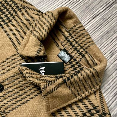 Мужская стильная Рубашка Intruder на пуговицах с карманами светло-коричневая в клетку размер S 1247412111bls-S фото