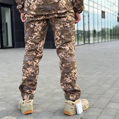Чоловічі Штани на флісі з прогумованими замками / Водонепроникні брюки піксель розмір S for00674bls-S фото