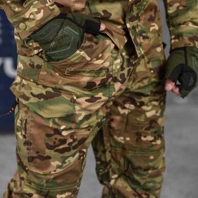 Міцний чоловічий Костюм F-16 Кітель + Штани / Польова Форма із Кишенями та Липучками під шеврони ріп-стоп мультикам розмір S 19313bls-S фото