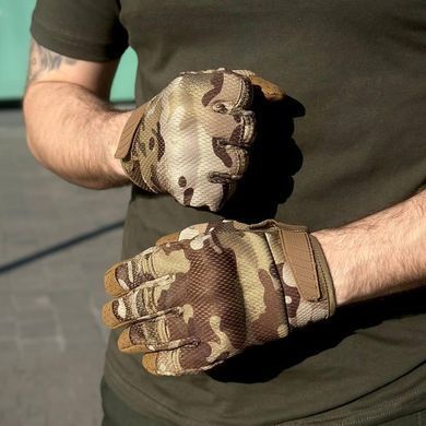 Рукавиці з антиковзним покриттям та посиленою зоною пальців мультикам розмір M for00281bls-M фото
