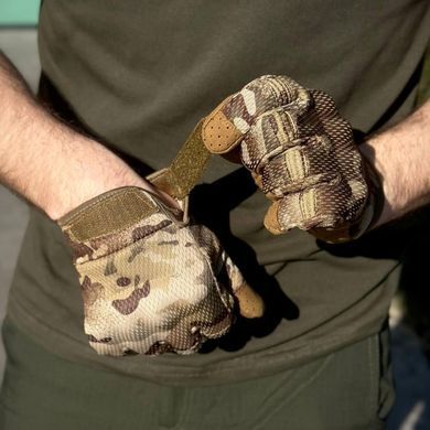 Рукавиці з антиковзним покриттям та посиленою зоною пальців мультикам розмір M for00281bls-M фото