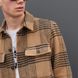 Мужская стильная Рубашка Intruder на пуговицах с карманами светло-коричневая в клетку размер S 1247412111bls-S фото 3
