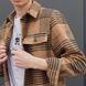 Мужская стильная Рубашка Intruder на пуговицах с карманами светло-коричневая в клетку размер S 1247412111bls-S фото 4