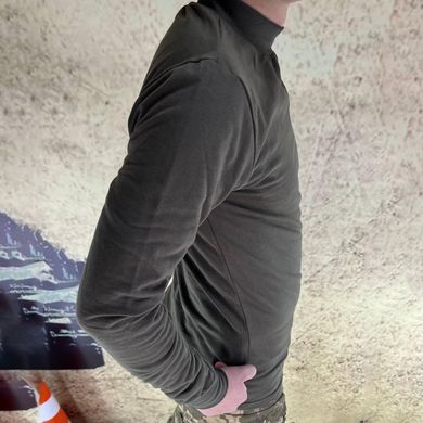 Утепленный мужской Гольф с манжетами / Плотная Водолазка олива размер XS for00044bls-XS фото