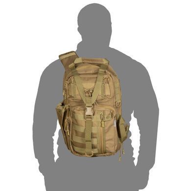 Однолямковий рюкзак Camotec Tactical City Bag Oxford з системою кріплення Molle койот 42х26х17 см cmt6667bls фото