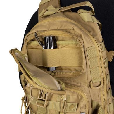 Однолямковий рюкзак Camotec Tactical City Bag Oxford з системою кріплення Molle койот 42х26х17 см cmt6667bls фото