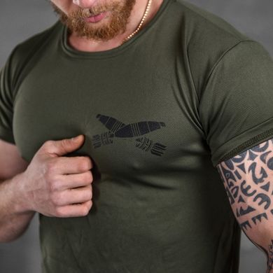 Потоотводящая мужская футболка Odin coolmax с принтом "Welcome to hеll" олива размер M buy85506bls-M фото