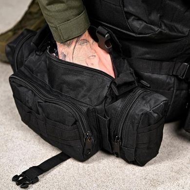 Тактический рюкзак Bresh 25 л с системой крепления Molle и липучкой черный 50x12,5x34 см buy93706bls фото