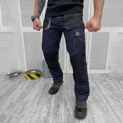 Чоловічі щільні Штани із відсіками для Наколінників / Робочі Брюки сині розмір S 14638bls-S фото