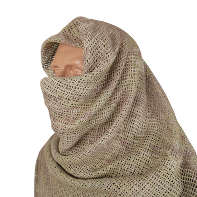 Многофункциональный маскировочный Шарф - Сетка из прочной хлопковой ткани мультикам 110х100 см kib1223bls фото