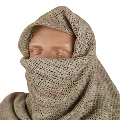 Многофункциональный маскировочный Шарф - Сетка из прочной хлопковой ткани мультикам 110х100 см kib1223bls фото