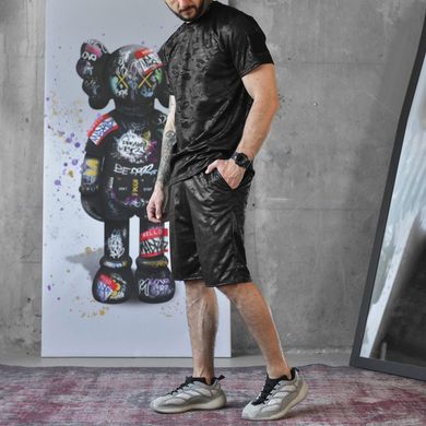 Мужской летний комплект Coolmax футболка + шорты черный мультикам размер S buy87300bls-S фото