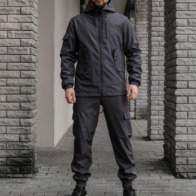 Чоловіча Форма Intruder Easy Softshell Куртка з капюшоном + Штани сіра розмір S 1617529655bls-S фото