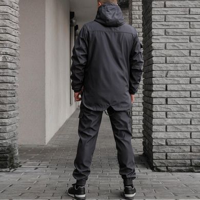 Чоловіча Форма Intruder Easy Softshell Куртка з капюшоном + Штани сіра розмір S 1617529655bls-S фото