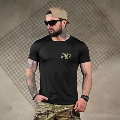 Потовідвідна футболка Selion з принтом Ховайся чорна розмір M buy92919bls-M фото