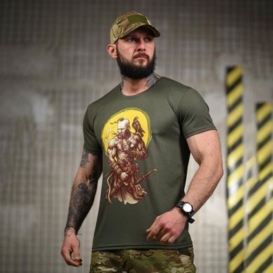 Потоотводная футболка Selion с принтом Козак олива размер XL buy92767bls-XL фото