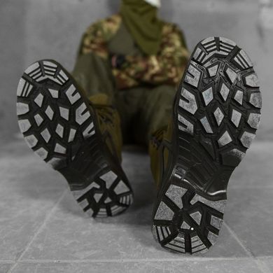 Всесезонные мужские Ботинки Scooter с мембраной / Водостойкие нубуковые Берцы олива размер 41 13667bls-41 фото