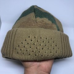 В'язана зимова шапка-балаклава з отворами для дихання / Теплий підшоломник хакі розмір універсальний nh168-1bls фото