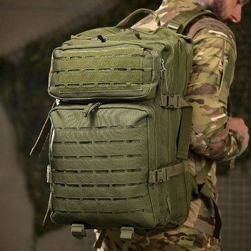 Тактичний рюкзак US Cooper Lasercut Large 40 л з системою кріплення Molle олива 50х30х32&nbsp;см buy97000bls фото