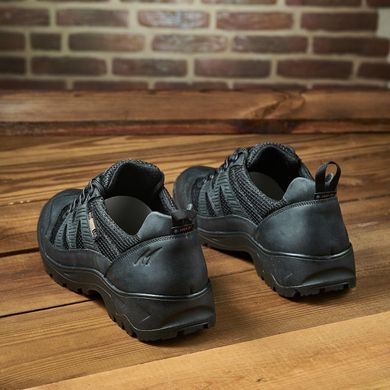 Чоловічі вологостійкі Кросівки із натуральної шкіри на термопластичній підошві чорні розмір 40 430 літо чорніbls-40 фото
