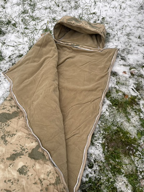 Водонепроницаемый спальный мешок на Флисе до -25 °C / Туристический спальник 195х70 см дезерт койот 50353bls фото