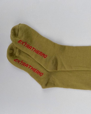 Зимові термошкарпетки Extratermo на флісі  до -20 °C / Теплі шкарпетки під берці койот розмір універсальний 38-46 50322bls-койот фото