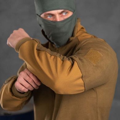 Чоловіча Флісова Кофта "NACIA" зі вставками Softshell / Фліска з липучками під шеврони койот розмір S buy83817bls-S фото