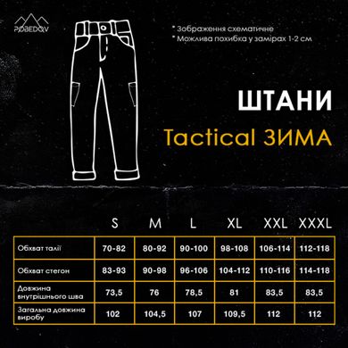 Мужские штаны карго Pobedov Trousers Tactical хлопок на флисе черные размер S pobPNcr1424babls-S фото