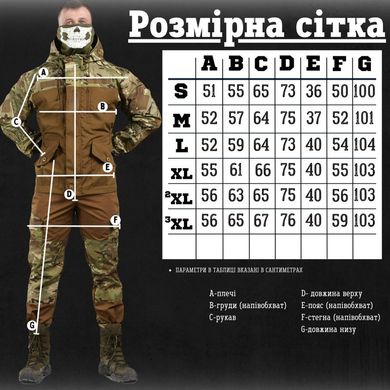 Чоловічий костюм Горка "7.62 Tactical Commando" ріп-стоп куртка + штани з підтяжками мультикам розмір S buy86279bls-S фото