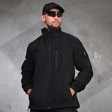 Флісова кофта Detroid з липучками під шеврони чорна розмір XL buy93229bls-XL фото
