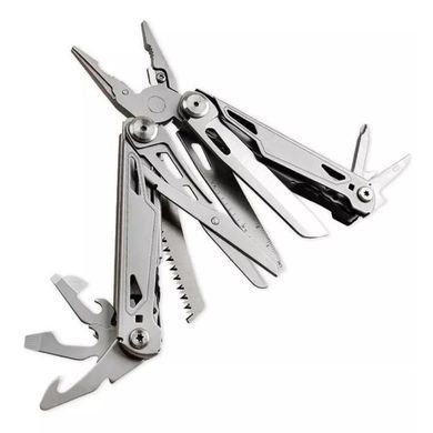 Мультитул Steel Hard Traveler с насадками для отвертки и чехлом серебристый 16,2 см buy87629bls фото