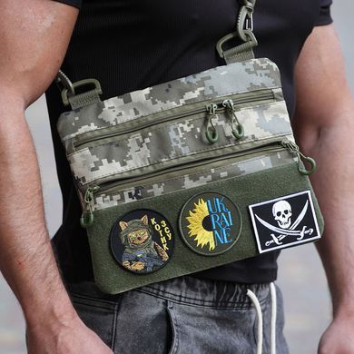 Тактична cумка через плече Cordura піксель 30х24 см ws55928bls фото