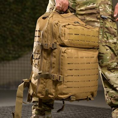 Тактичний рюкзак US Cooper Lasercut Large 40 л з системою кріплення Molle койот 50х30х32&nbsp;см buy97001bls фото