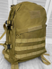 Водонепроникний Рюкзак UNION з системою Molle та анатомічними лямками / Міцний наплічник у кольорі койот 45x27x15см 12329bls фото 5
