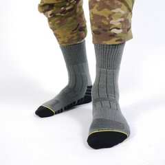 Зимові махрові Шкарпетки «Глорія» з вентиляційною сіткою сірі розмір 38-40 1702bls-38-40 фото