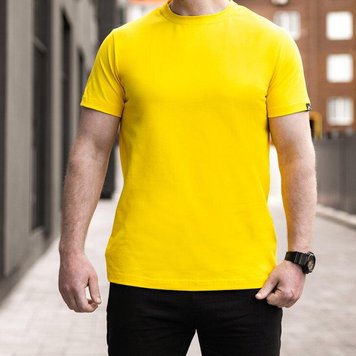 Бавовняна футболка Pobedov Peremoga жовта розмір S pobTSfu400yebls-S фото