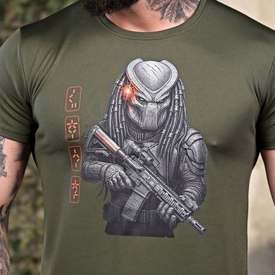 Потоотводная футболка Predator с принтом на груди олива размер XL buy93133bls-XL фото