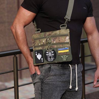 Тактична cумка через плече Cordura мультикам 30х24 см ws53896bls фото