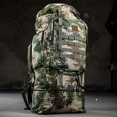 Тактический рюкзак Kavabanga 50 л с системой крепления Molle и липучкой зеленый пиксель 65х45х20 см buy93205bls фото