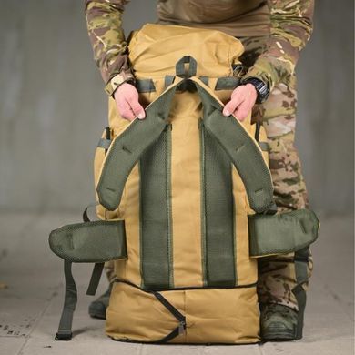 Тактичний рюкзак Stoner 70 л з системою кріплення Molle та липучкою койот 39x22x80 см buy94063bls фото