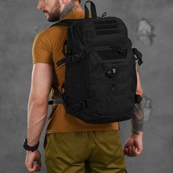 Рюкзак Silver Knight Oxford 40 л с USB и креплением Molle черный 50х37х20 см buy87781bls фото